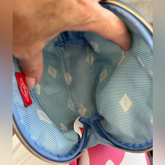 NWOT Oilily Cosmetic Bag Floral Nylon Zipper Makeup Travel Pouch - Picture 7 of 7